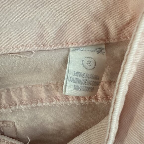 Seven7 Women’s Pink Denim Capri Jeans Size 2 Stretch - Picture 11 of 13